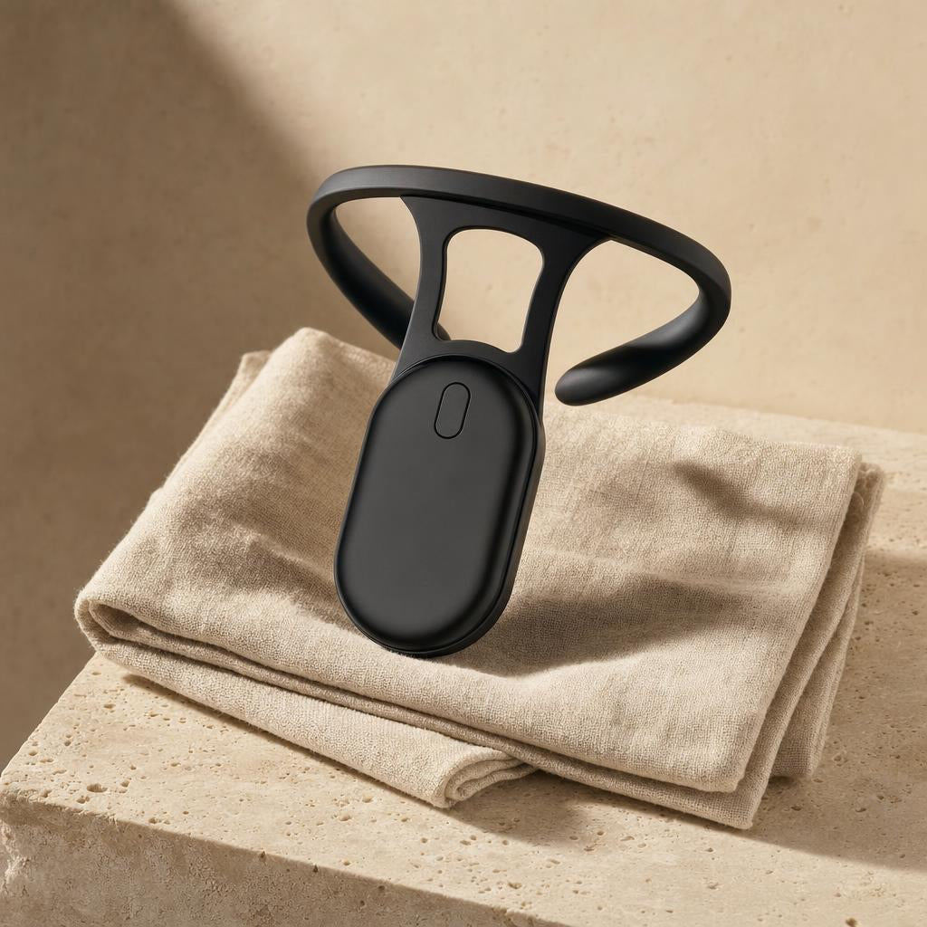 Smart posture trainer in matte black